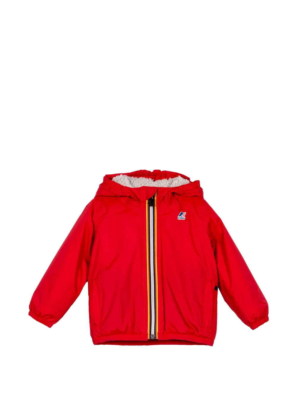 K Way Kids veste de pluie zippée à capuche - Rouge