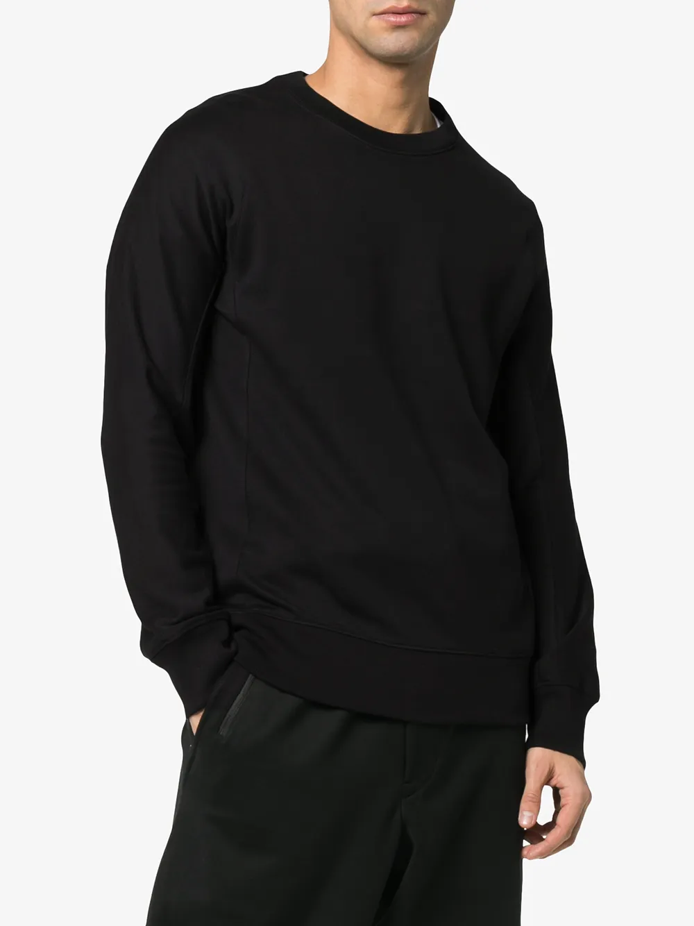  Y 3 Sweatshirt Mit Rundem Ausschnitt   Schwarz 