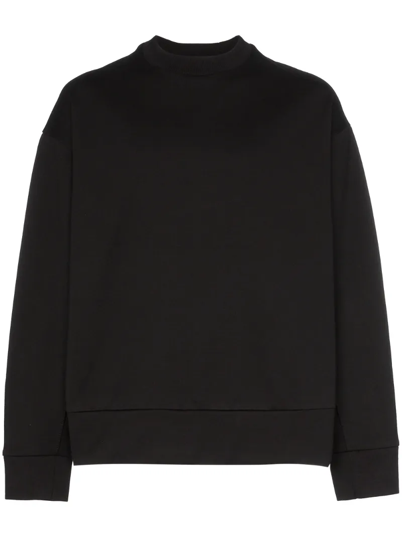 Y-3 – signature graphic cotton crew neck sweatshirt – men – Cotton – L, XS, M, XL – Black