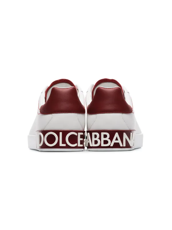 Dolce & gabbana white red discount portofino sneakers