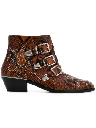 chloe susanna python boots