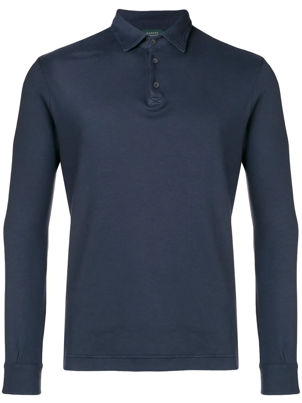 

Zanone plain long-sleeved polo shirt - Azul