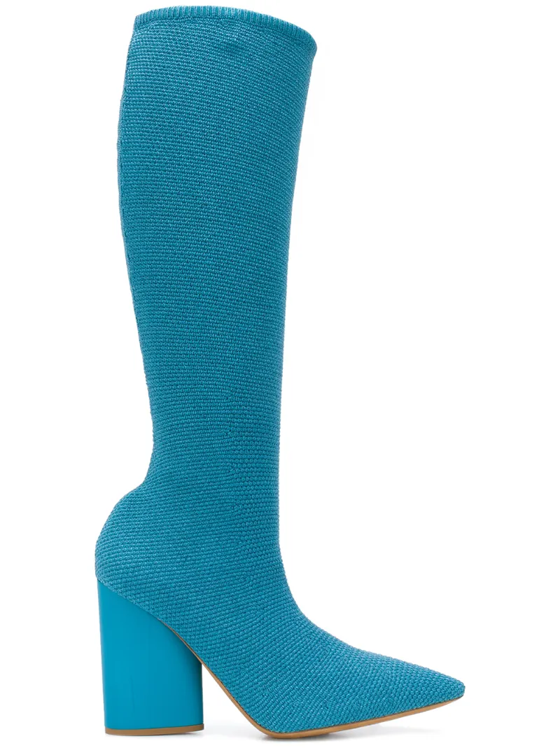 knee high knit sock boots