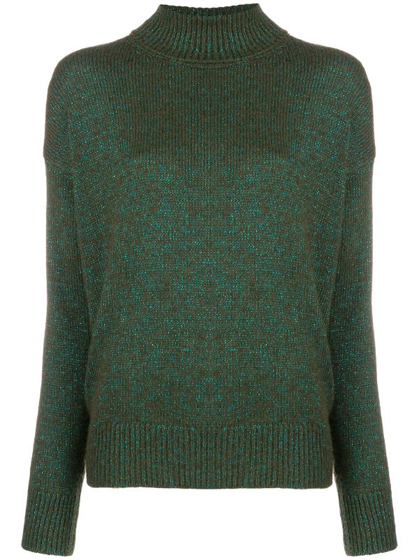 sparkly polo neck jumper