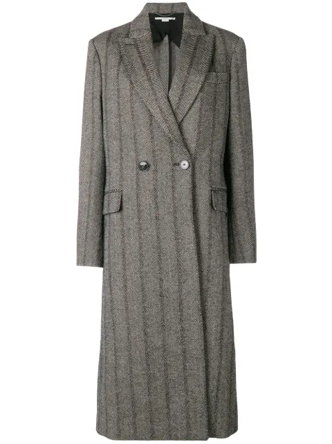 Stella McCartney striped double breasted coat