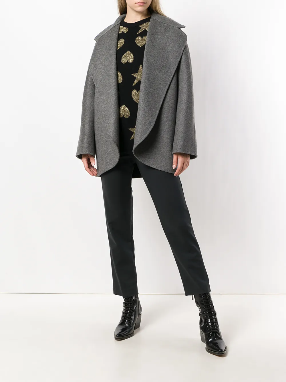 Image 2 of Michael Kors Collection oversized short coat