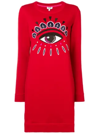 Kenzo Eye Motif Dress Farfetch Kenzo Eye Motif Dress