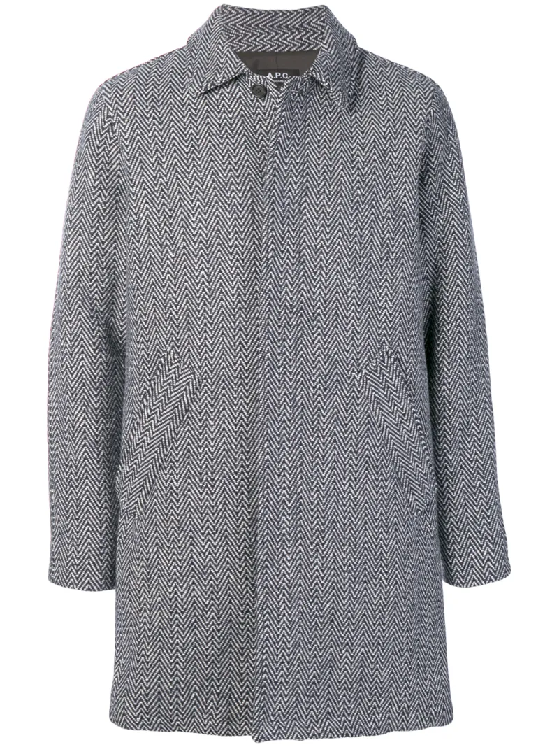 A.P.C. пальто с узором елочкой