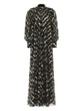 Alberta Ferretti Crosshatch maxi dress - Black