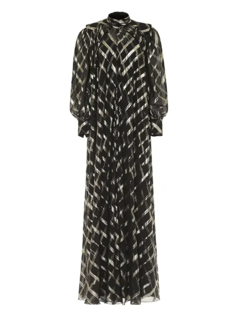 Alberta Ferretti Crosshatch maxi dress