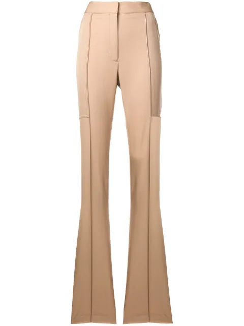 Stella Mccartney High Waisted Trousers In Neutrals