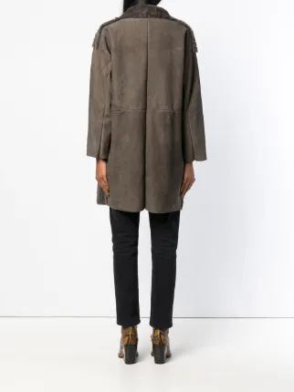 salvatore santoro leather loose coat