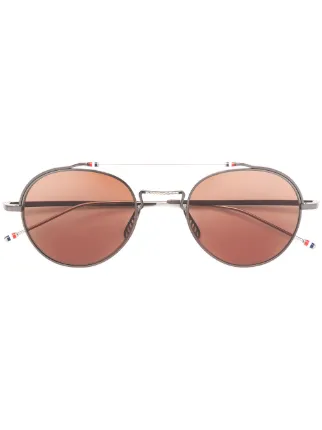 Thom Browne Eyewear TBS912 aviator-frame Sunglasses - Farfetch