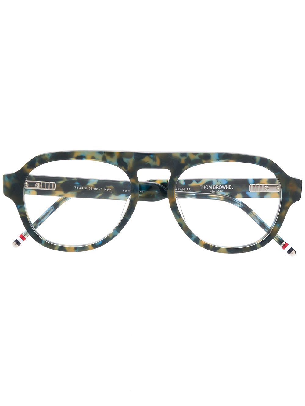 фото Thom browne eyewear солнцезащитные очки с эффектом черепашьего панциря