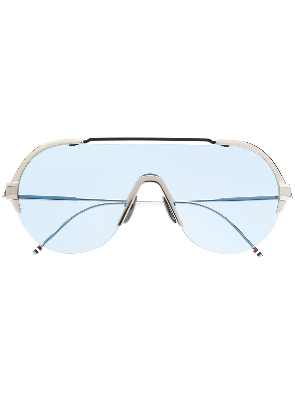 

Thom Browne Eyewear lentes de sol con mono mica - Metalizado