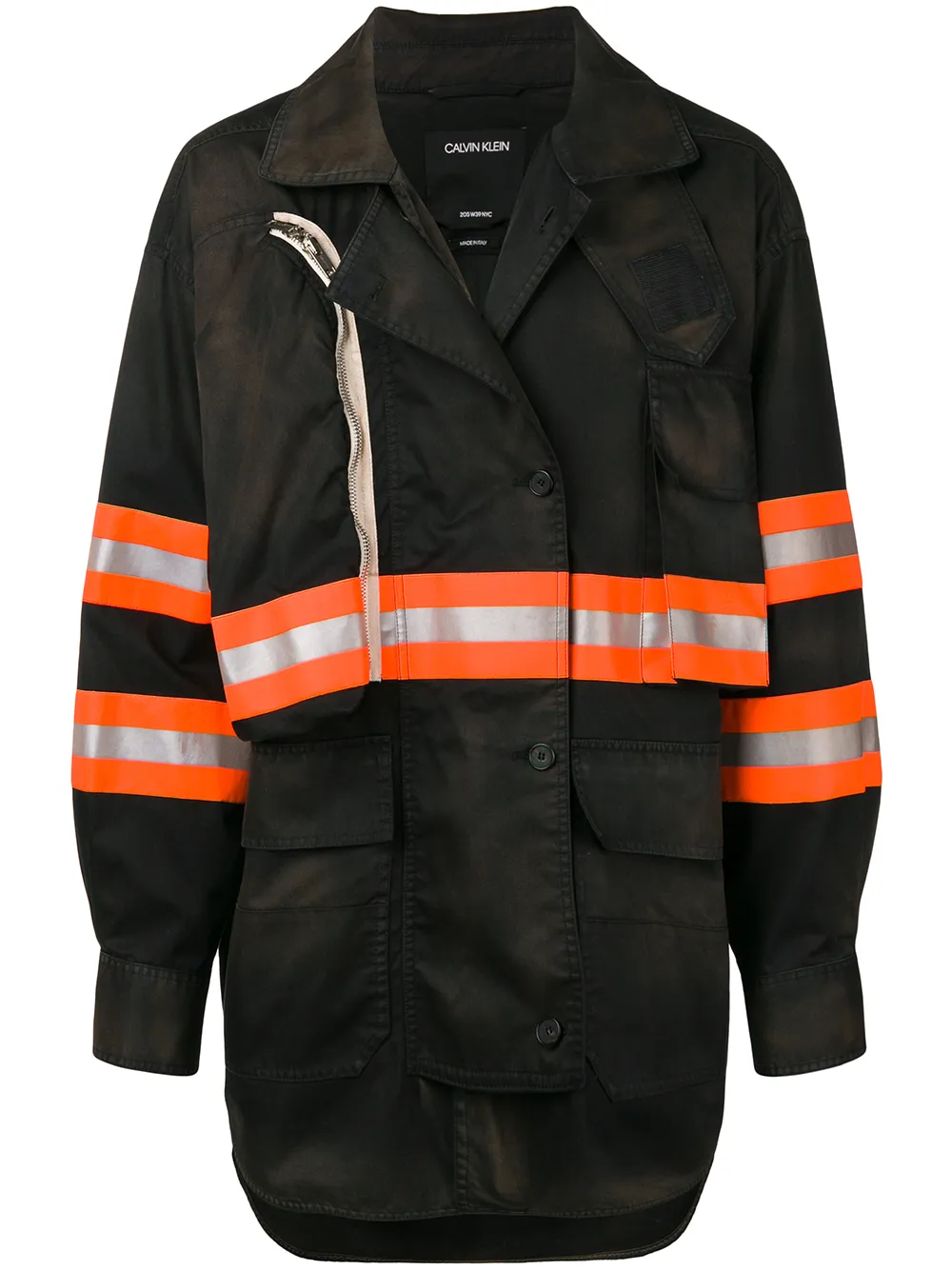 calvin klein reflective raincoat