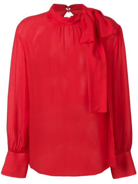 FEDERICA TOSI semi-sheer long sleeve blouse