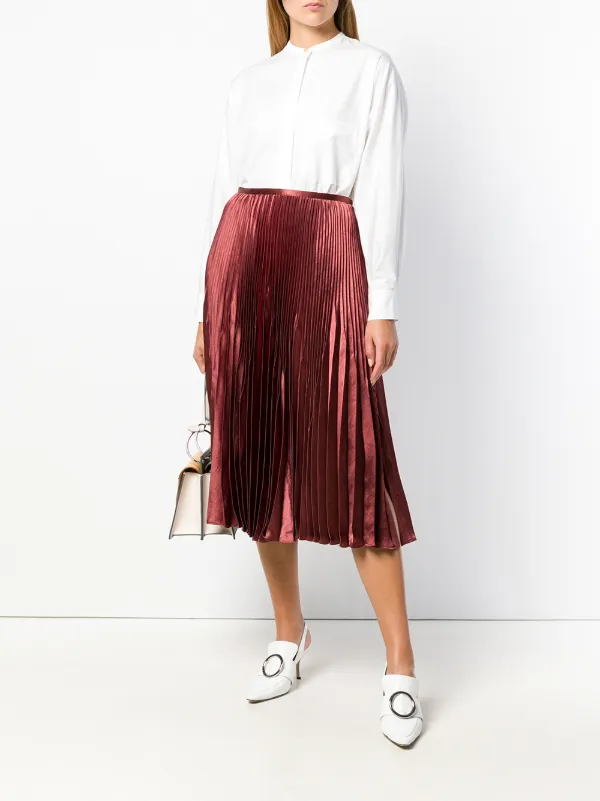 Pleated Midi Skirt Red Pleated Skirt Australia Vince Pleated Skirt