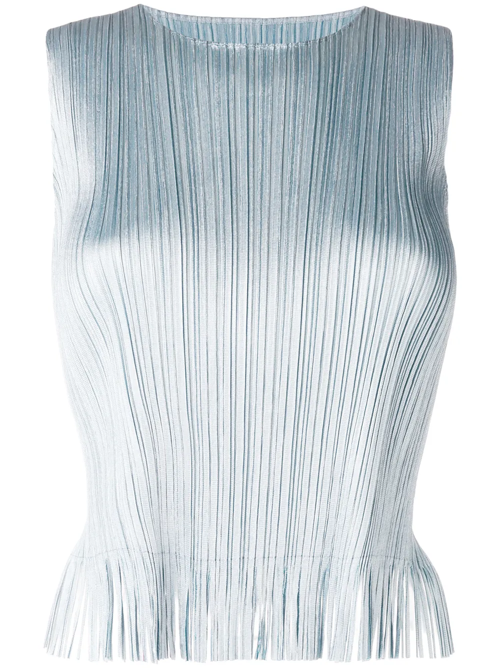 Pleats Please Issey Miyake Top plissettato - Blu