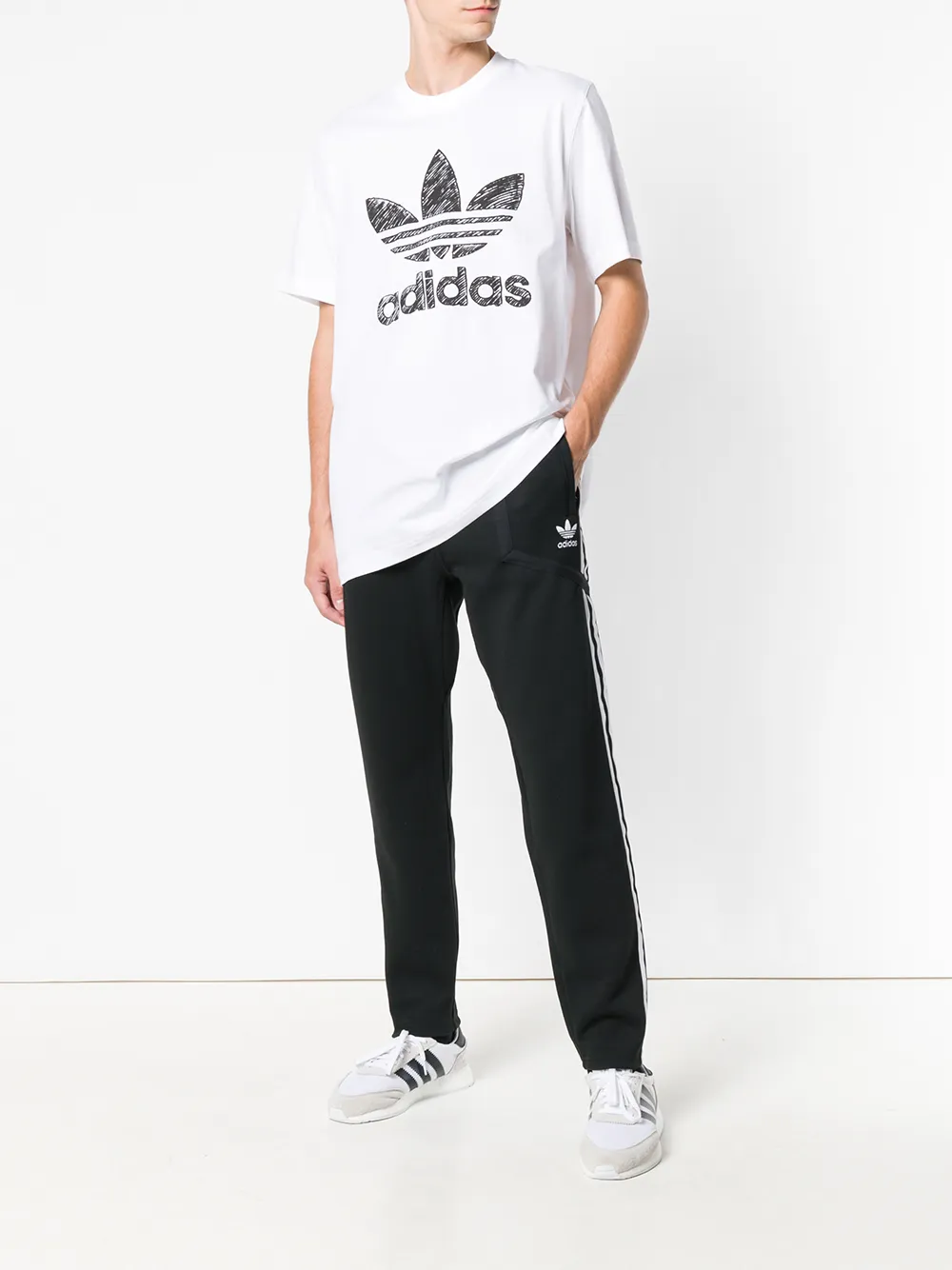 Adidas T-shirt met schets - Wit