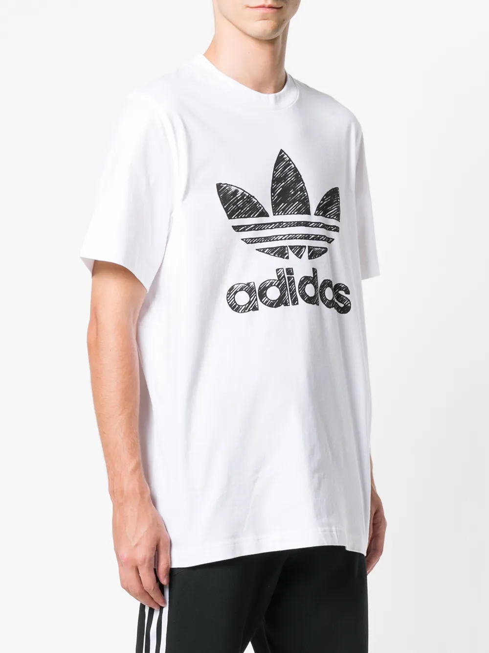 adidas T-shirt met schets Wit