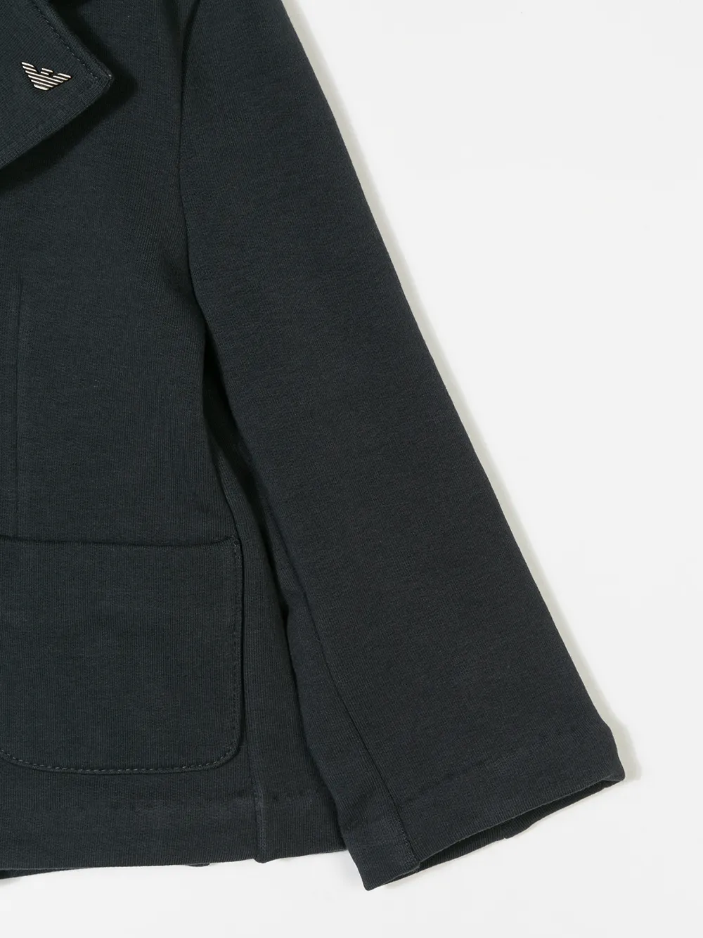 Emporio Armani Kids logo stud blazer Blauw