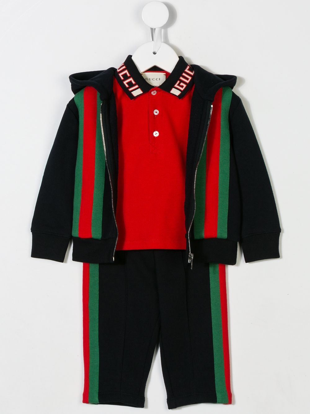 фото Gucci kids толстовка с капюшоном и полосками web