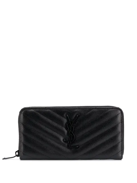 saint laurent monogram zip around wallet