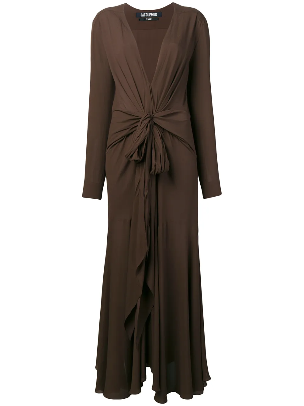 Jacquemus long flared dress Bruin