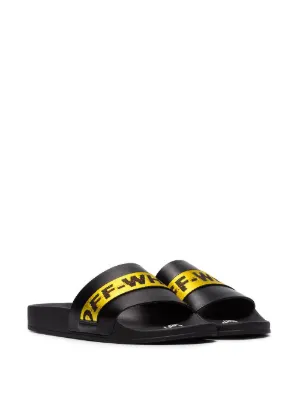 off white slides black and yellow