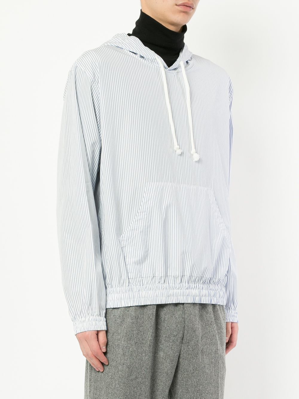 Shop Undercover Striped Hoodie In White