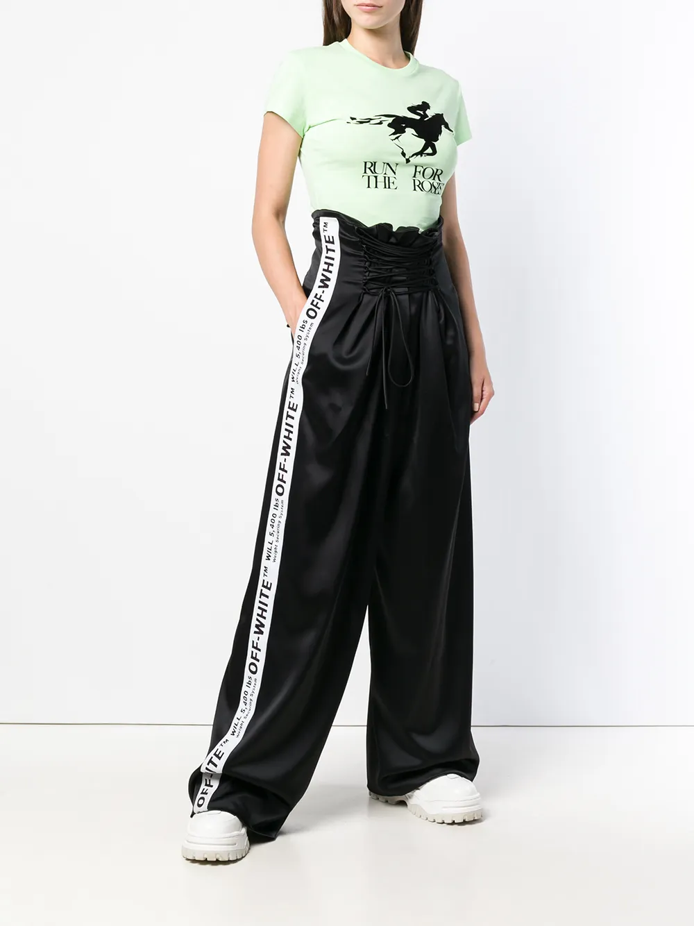  Off-white Run For The Roses T-shirt - Vert 