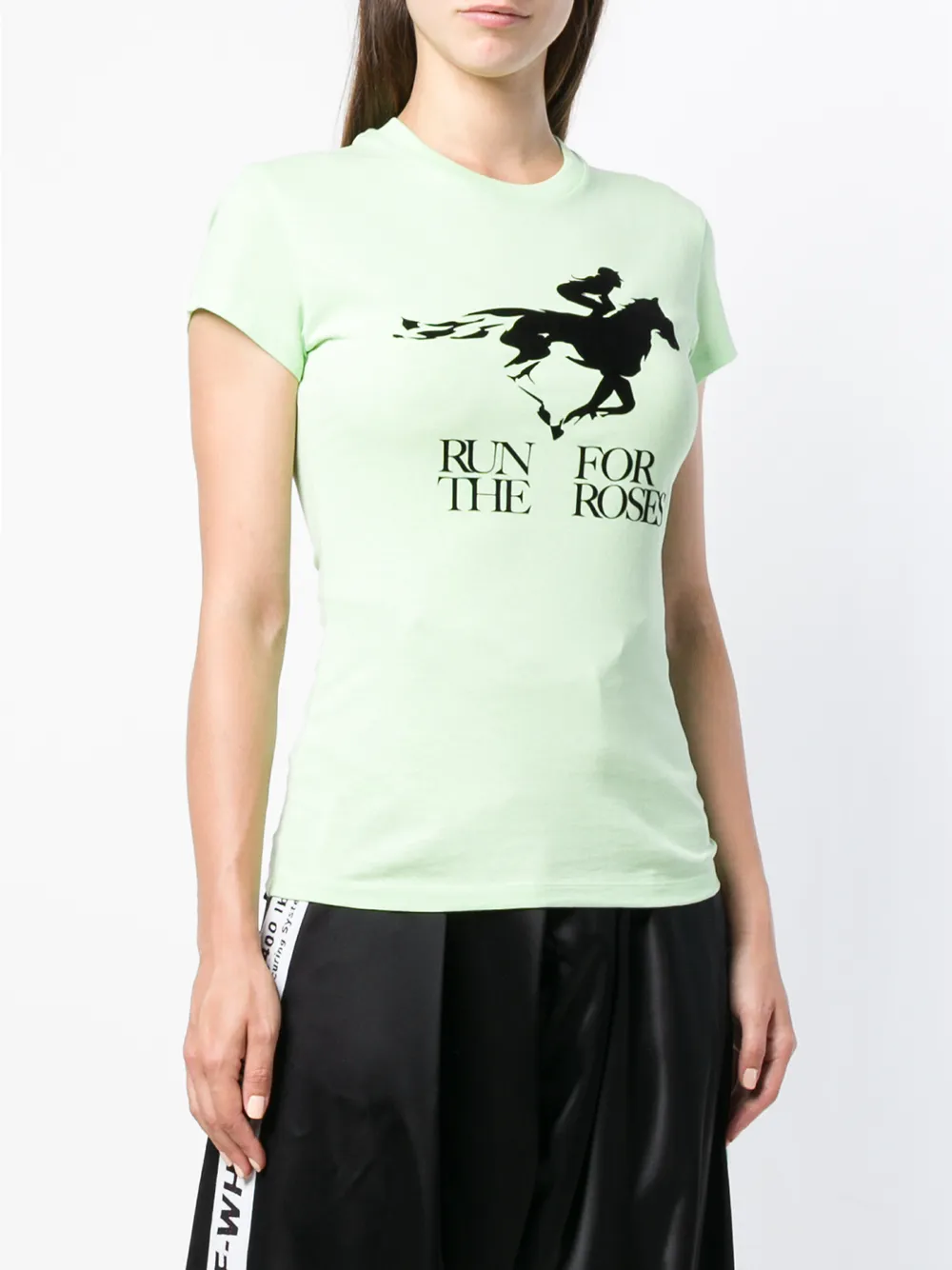 Off-white Run For The Roses T-shirt - Vert 