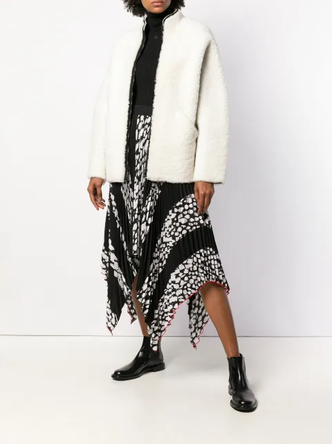 Inès & Maréchal Fur Jacket In White