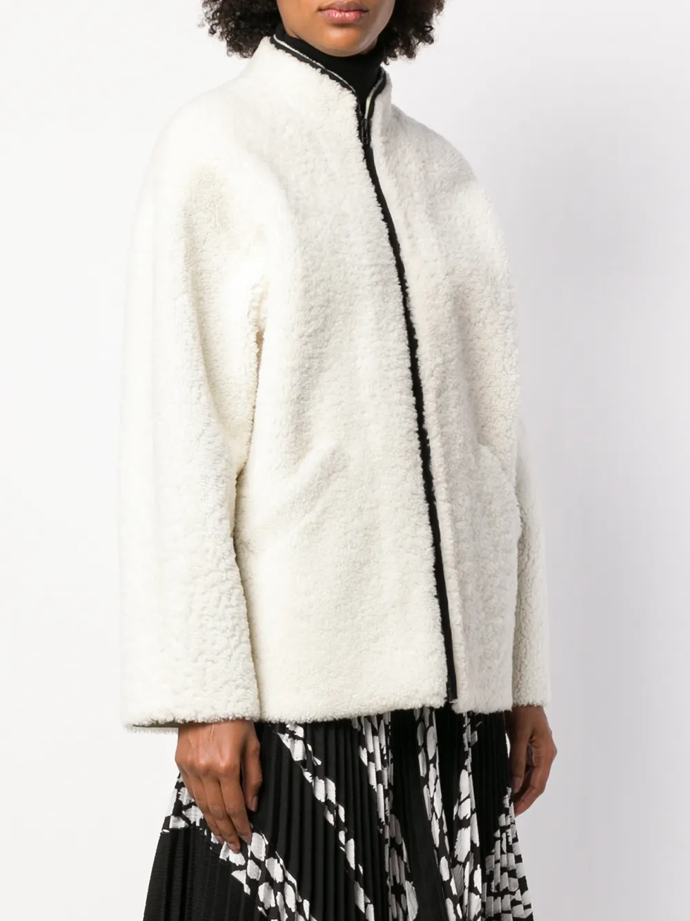  Inès & Maréchal Jacke Mit Pelz   Weiß 