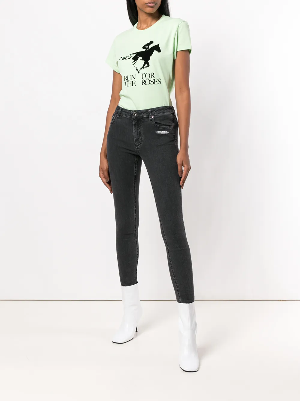Off-White Vintage Skinny Jeans Zwart