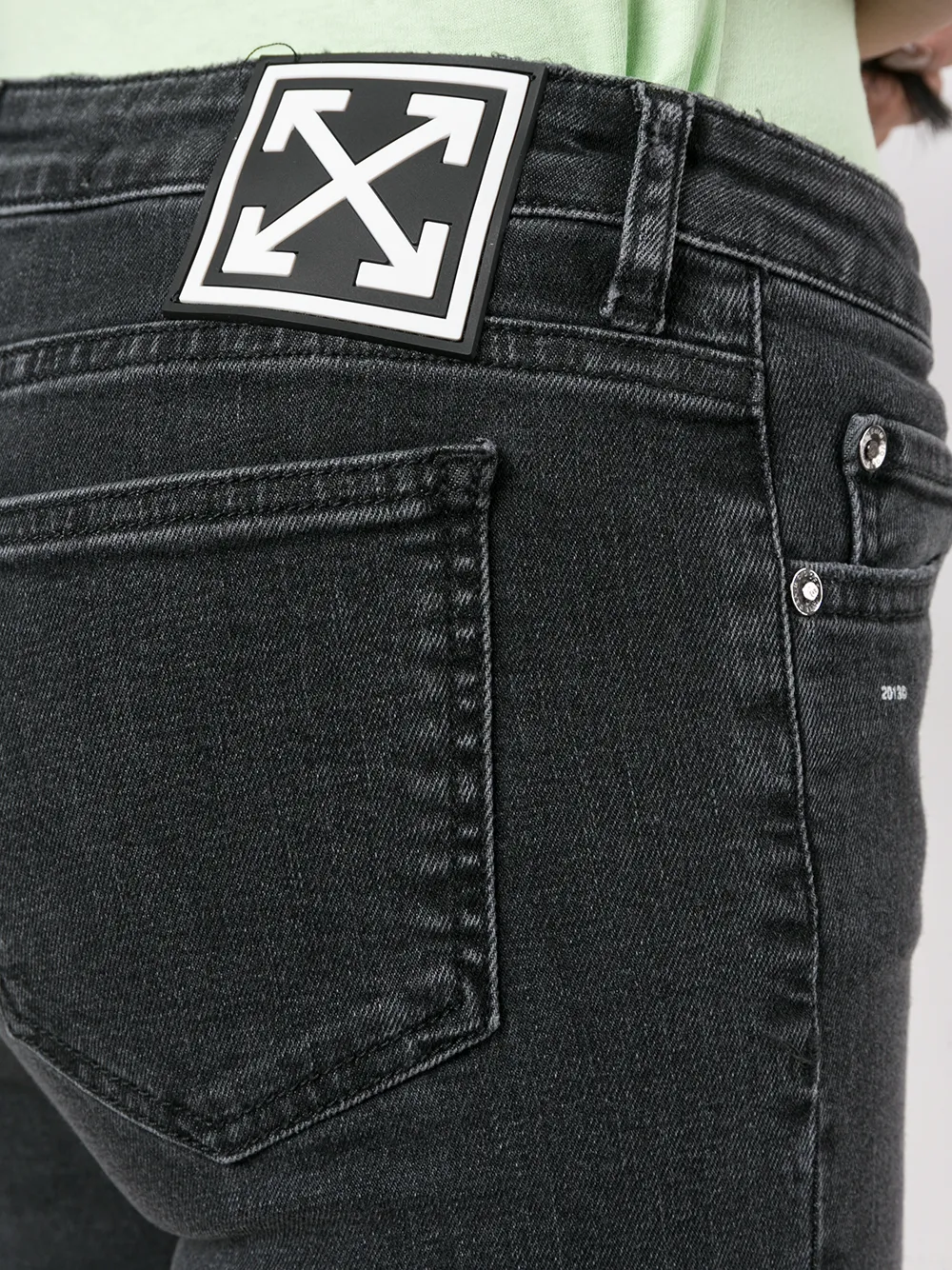 Off-White Vintage Skinny Jeans Zwart