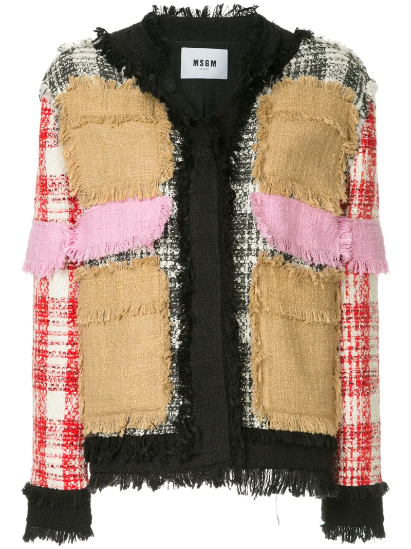 MSGM твидовый жакет с контрастными деталями