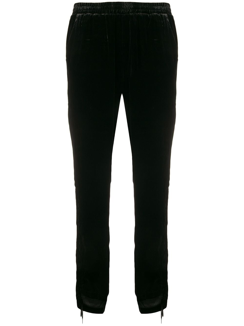 gathered sides cropped trousers