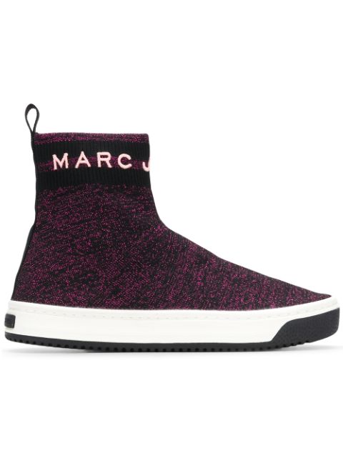 MARC JACOBS MARC JACOBS LOGO DART SOCK SNEAKERS - PINK