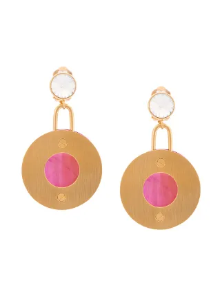 Marni Disc Drop Earrings Farfetch Marni Disc Drop Earrings