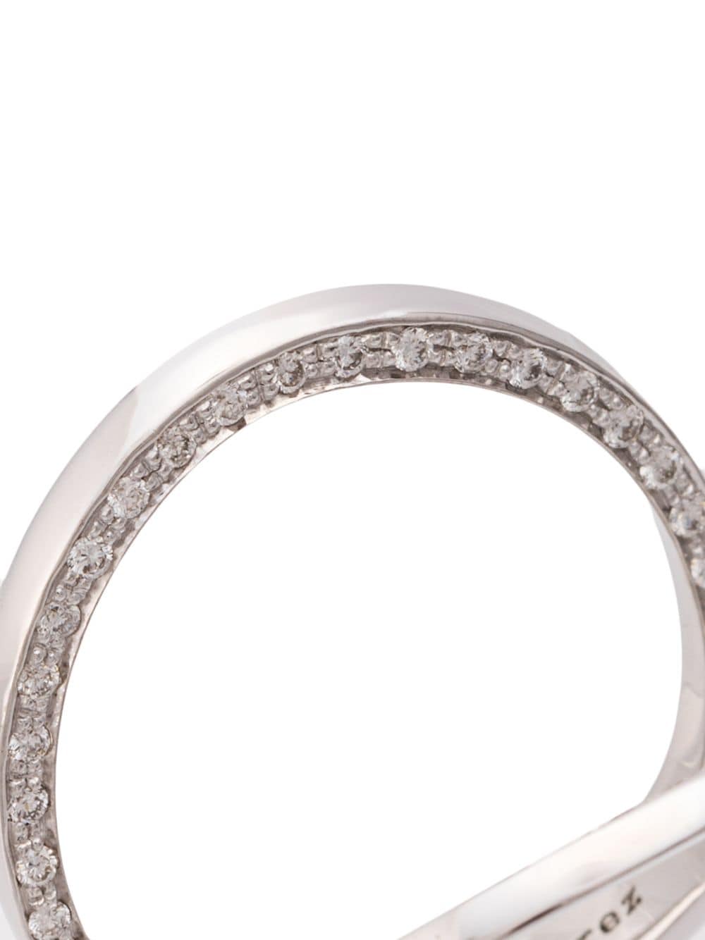 Shop Delfina Delettrez Double Band Ring In White
