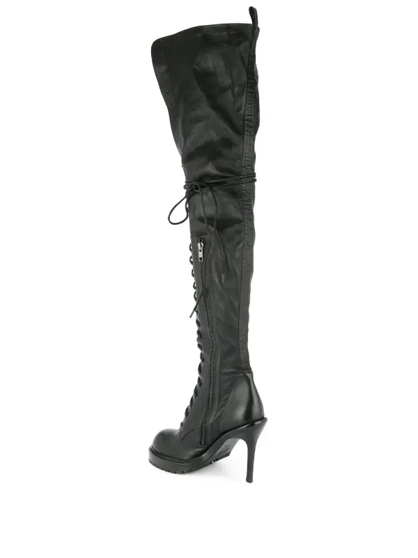 ann demeulemeester over the knee boots