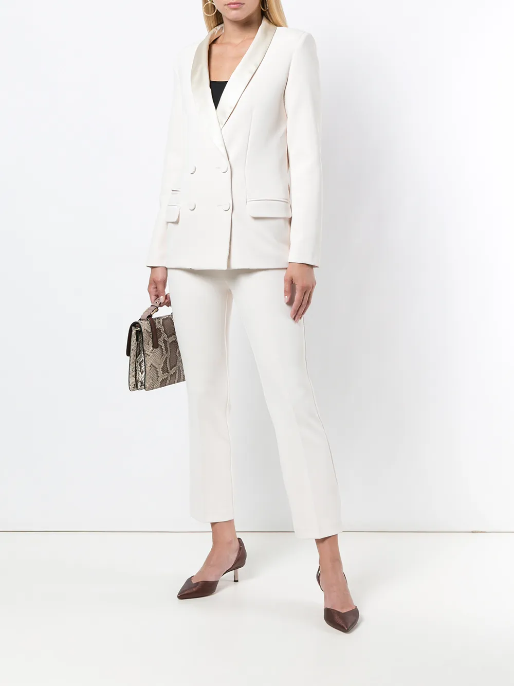 PINKO Primo blazer met dubbele rij knopen Wit