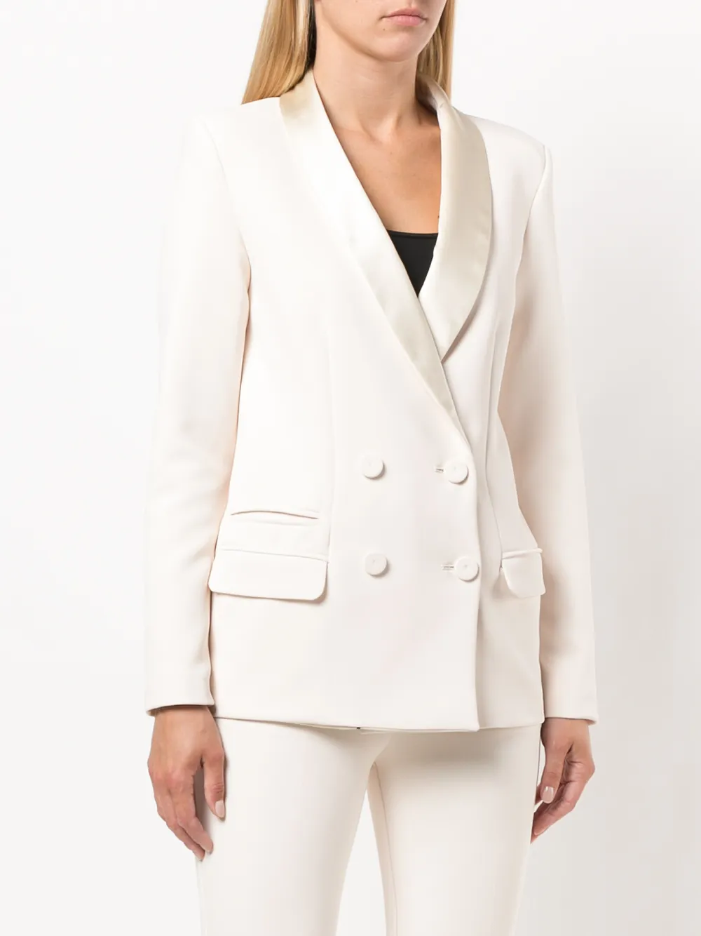 PINKO Primo blazer met dubbele rij knopen Wit