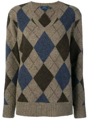 ralph lauren argyle sweater dress