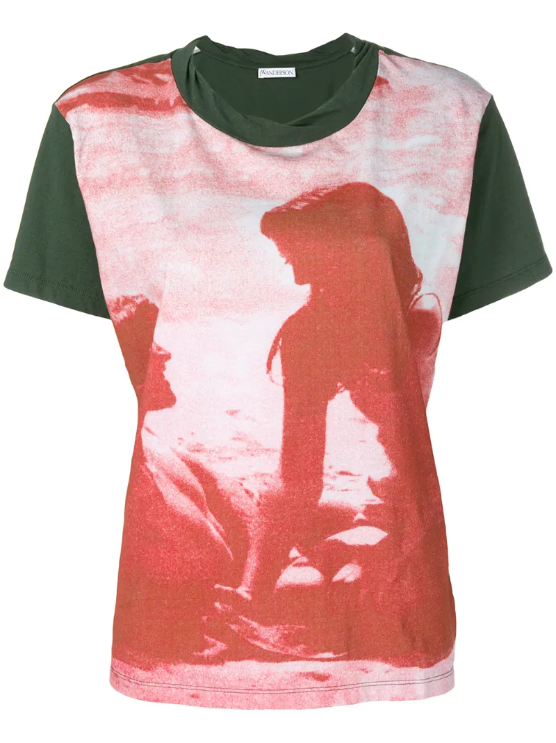 jw anderson lovers print t-shirt - green