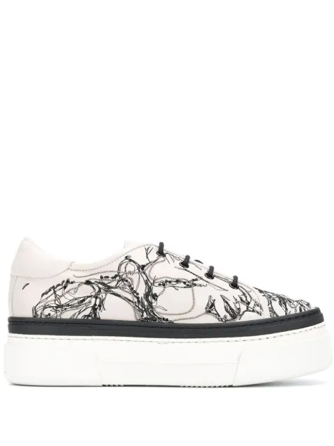 AGL platform lace-up sneakers