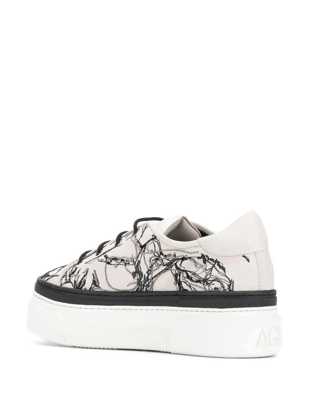 AGL platform lace-up sneakers Neutrals