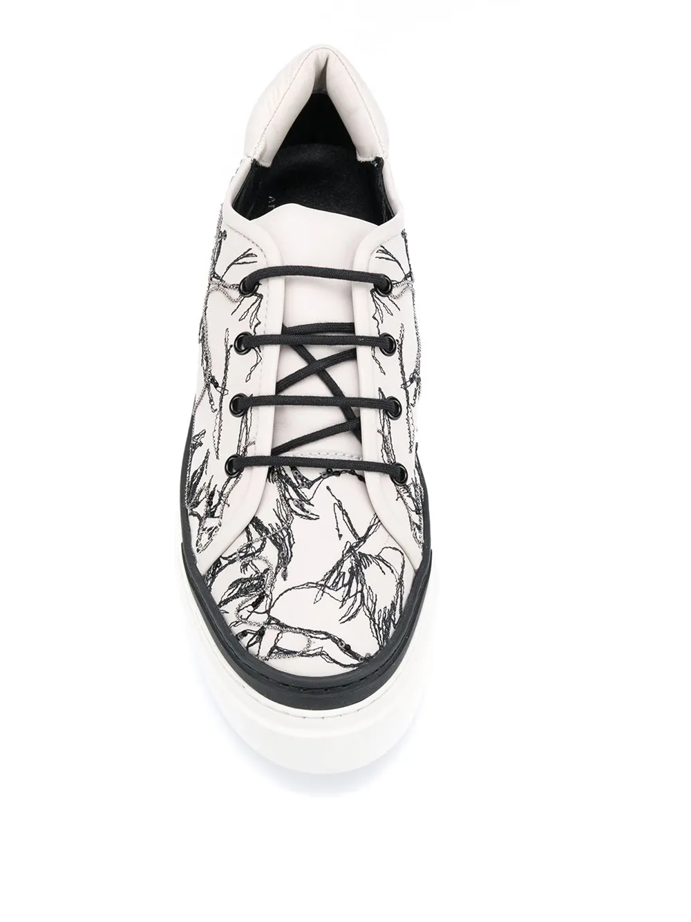 AGL platform lace-up sneakers Neutrals